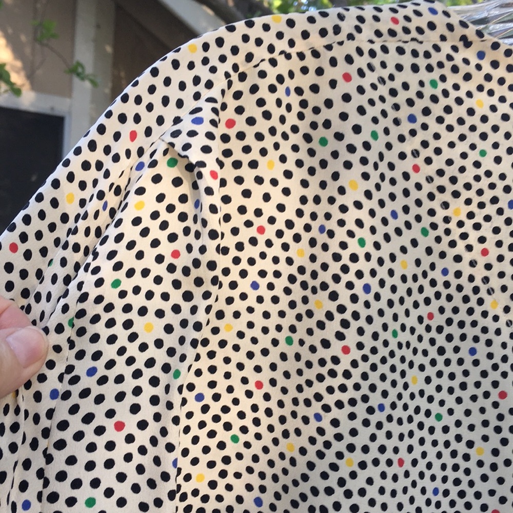 SILK “Argenti” Polka Dot Blouse - Picture 6 of 9